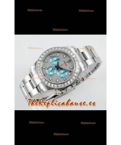 Reloj Rolex Daytona 116519 de acero inoxidable con diamantes y esfera, réplica perfecta