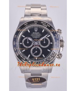 Reloj Rolex Daytona 126500 con esfera negra, marcadores de bastón y mecanismo MVMNT con volante de inercia variable, superclon