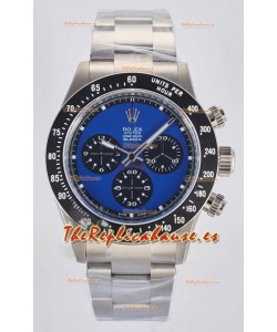 Réplica suiza del Rolex Daytona Paul Newman con esfera azul, modificado a medida con movimiento 4130