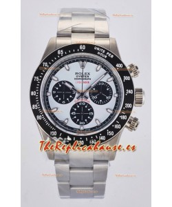 Réplica suiza del Rolex Daytona Paul Newman Label Noir con esfera azul y movimiento 4130 modificado a medida