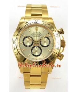 Reloj Rolex Daytona 126508 con esfera de oro amarillo y MVMNT con volante de inercia variable, superclon