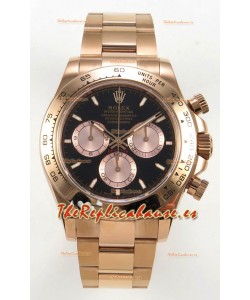 Reloj Rolex Daytona 126505 Oro Rosa Esfera Negra, MVMNT con volante de inercia variable, Superclon