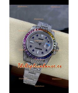 Reloj réplica suizo Rolex Submariner 116610 Iced Out Edition 9
