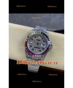 Reloj réplica suizo Rolex Submariner 116610 Iced Out Edition 10
