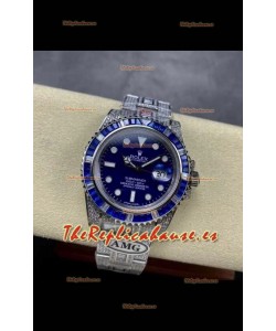 Reloj réplica suizo Rolex Submariner 116610 Iced Out Edition 20 con esfera azul