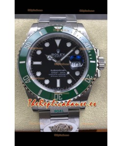 Reloj Rolex Submariner 126610LV Kermit con mecanismo de resorte libre, superclon