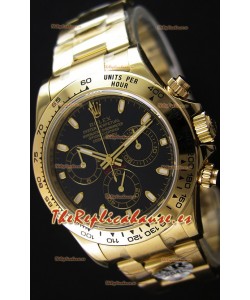 Rolex Cosmograph Daytona 116528 Movimiento Original Cal.4130 - Reloj de Acero 904L Mejorado y Actualizado Oro Amarillo