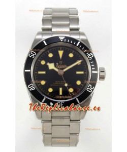 Reloj Tudor Black Bay 41 con esfera y bisel negros, réplica del Oyster Superclon