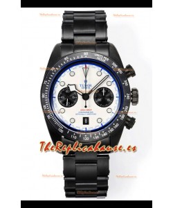 Reloj Tudor Heritage Black Bay Chrono con esfera blanca, réplica de alta calidad, 41 mm