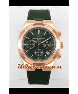 Reloj Vacheron Constantin Overseas Cronógrafo Oro Rosa Esfera Verde Superclon