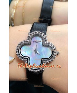 Reloj Van Cleef & Arpels Alhambra de acero inoxidable con esfera de perlas